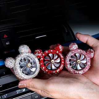 Quạt gió Mickey có sáp thơm gắn cửa gió ô tô - tai mèo đính đá trang trí xe hơi Phụ Kiện Xế Yêu