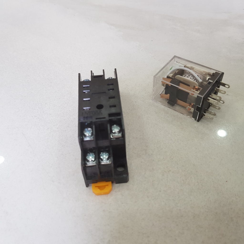 Relay Kính MY2 24V 8 chân, Rơ le trung gian, relay 24v 8 chân,Loại Chân Bé