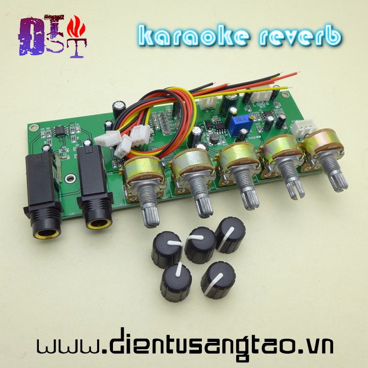 Mạch PT2399 Karaoke Reverb nguồn đơn 12V Bản cao cấp