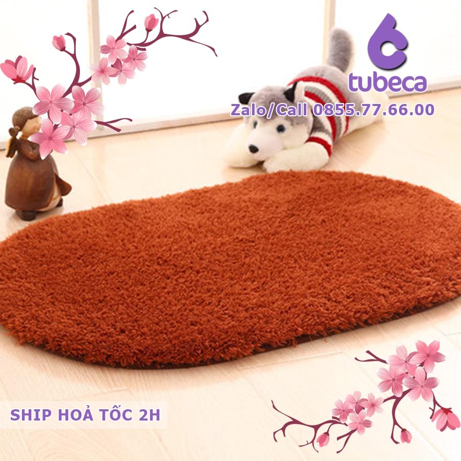 Thảm lau chân, thảm chùi chân thấm nước chống trượt cao cấp 40x60cm | Lông cừu và NỈ | TUBECA