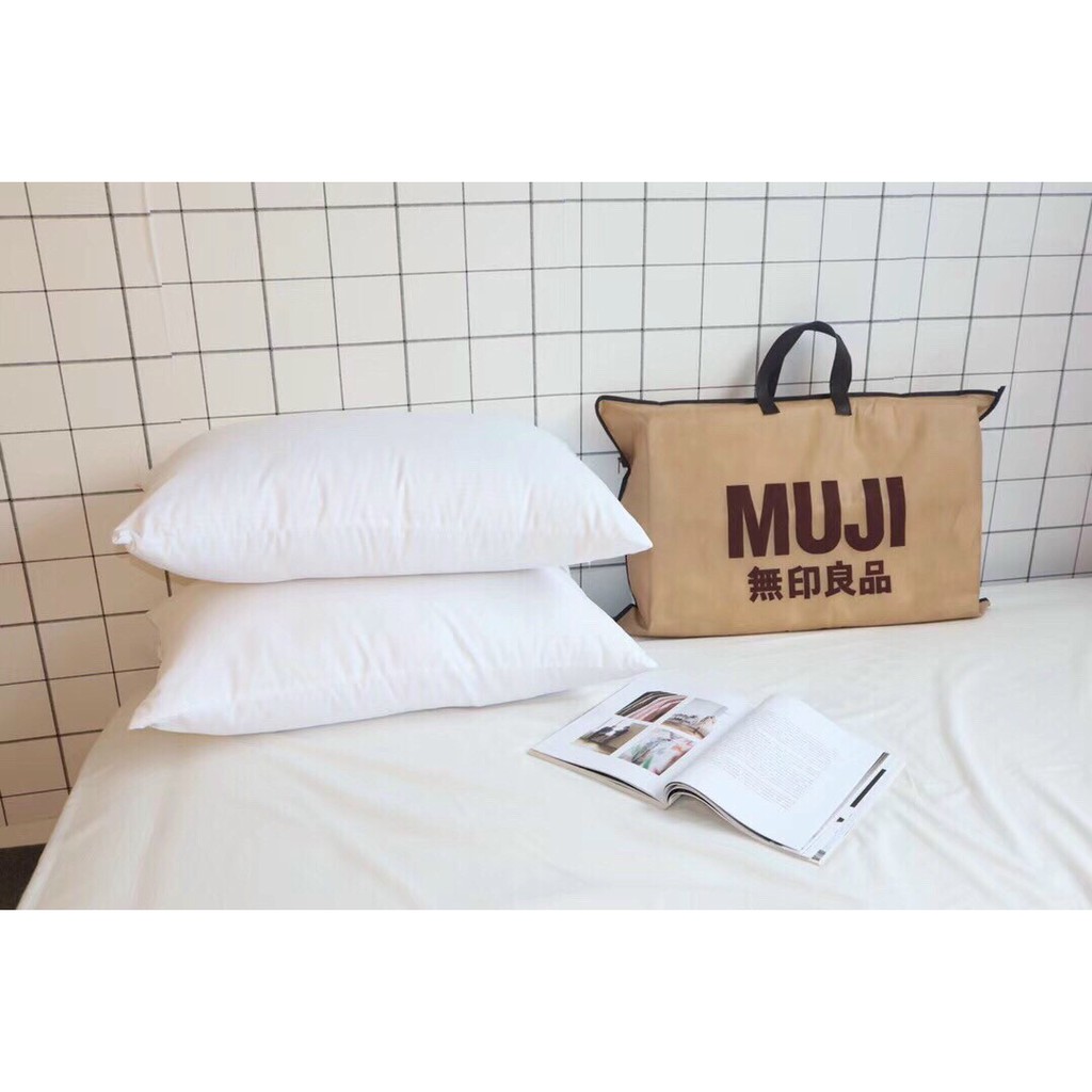 Ruột gối Muji nhập khẩu kích thước 40x60cm , siêu êm tốt cho xương cổ