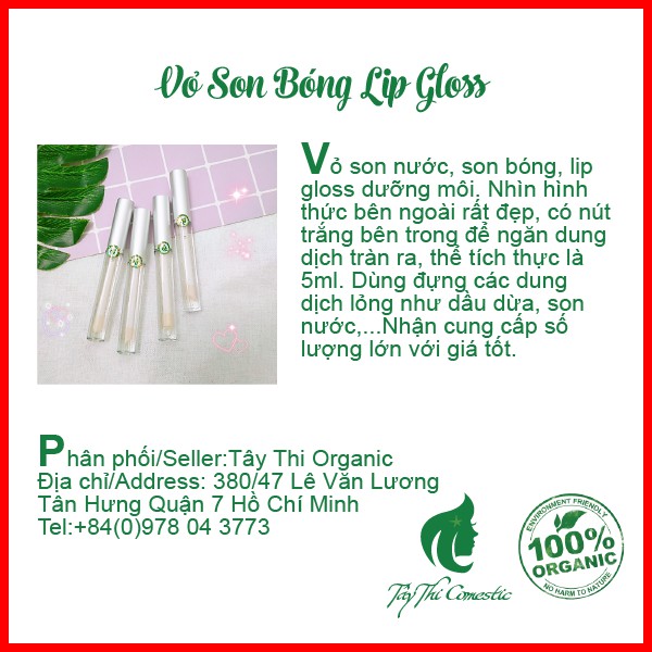 Vỏ LipGloss Dầu Dừa Dưỡng Môi