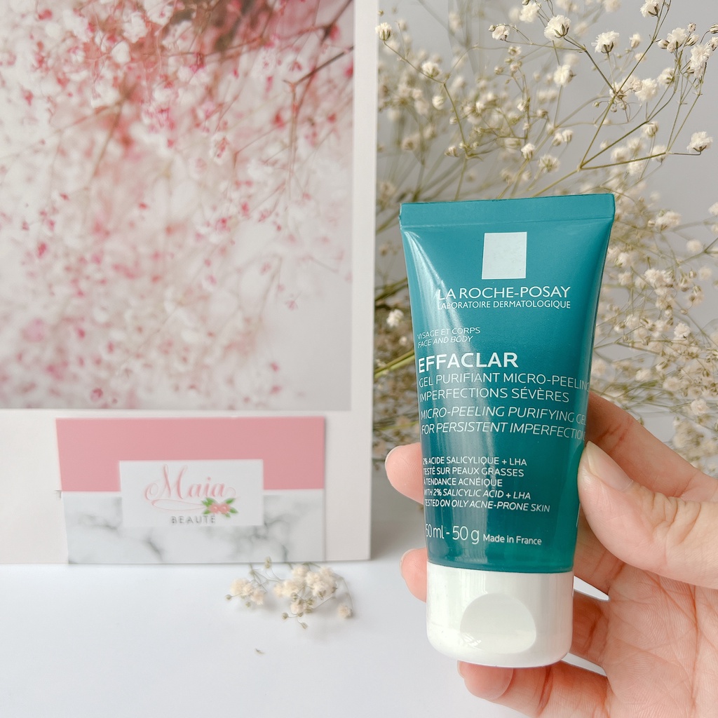 Gel Rửa Mặt La Roche-Posay Hỗ Trợ Giảm Mụn Cho Mặt & Toàn Thân Effaclar Micro-Peeling Purifying Gel 50ml
