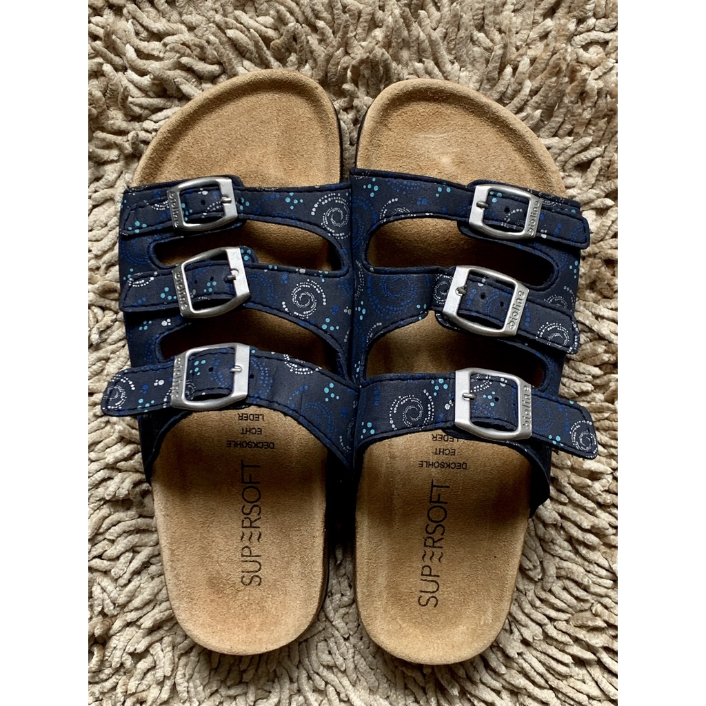 Dép đế trấu cao cấp WALKX COMFORT/ BLUE MOTION - chính hãng 100% Đức quai da -  Giảm đâu chân và mồ hôi.