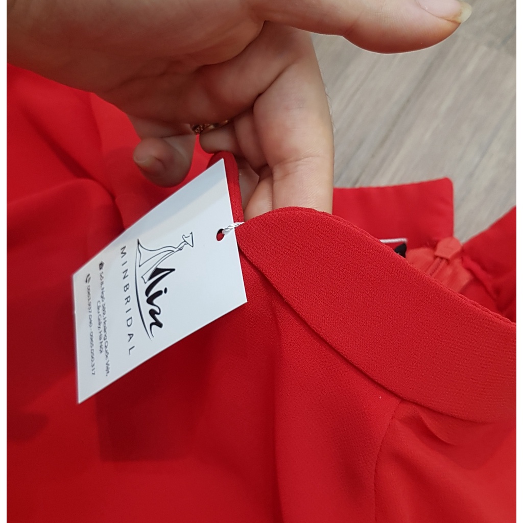 Áo Dài Truyền Thống Chifon 4 Tà Màu Đỏ- Ao Dài Min | BigBuy360 - bigbuy360.vn