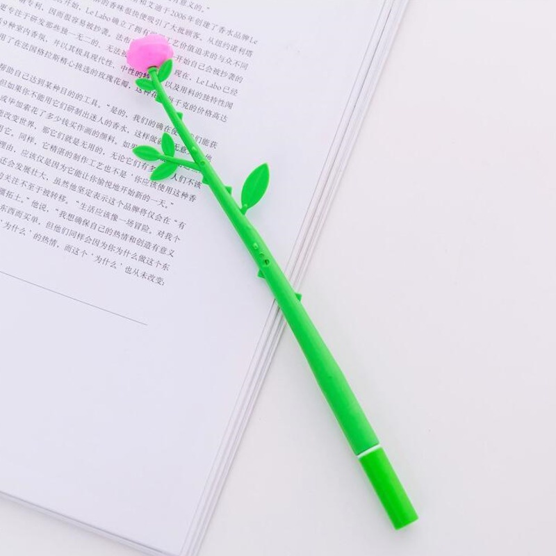 1 Cây Bút Gel Silicone Hình Hoa Hồng