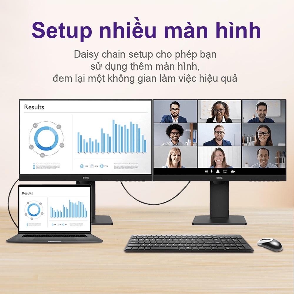 Màn hình máy tính BenQ GW2785TC 27" FHD USB Type C IPS có thể điều chỉnh độ cao Microphone công nghệ bảo vệ mắt