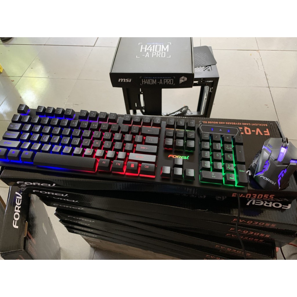 [5❤️][FREESHIP] COMBO PHÍM CHUỘT LED GAMING GIẢ CƠ FOREV FV-Q305s [HCM]