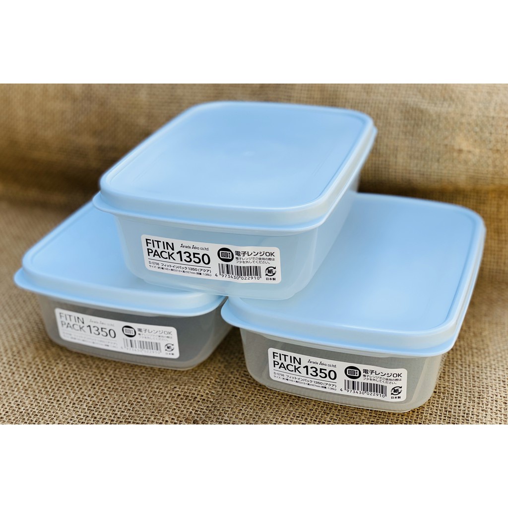 Set Hộp thực phẩm nắp dẻo SANADA Nhật Bản dùng lò vi sóng,tủ đông lạnh 2200ml,1350ml,900ml, 600ml,300ml,150ml