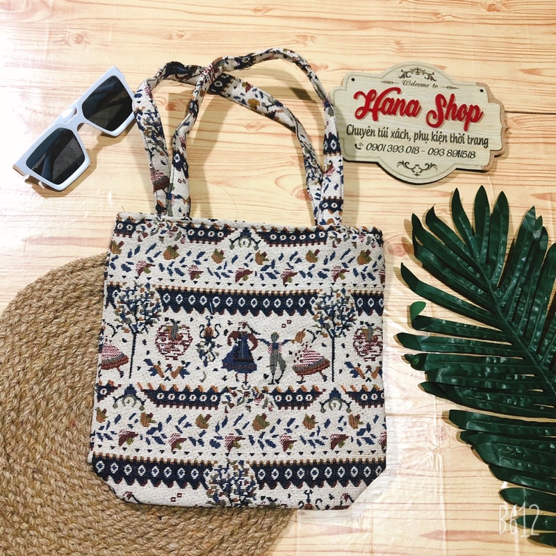 Túi thổ cẩm đeo vuông nhí