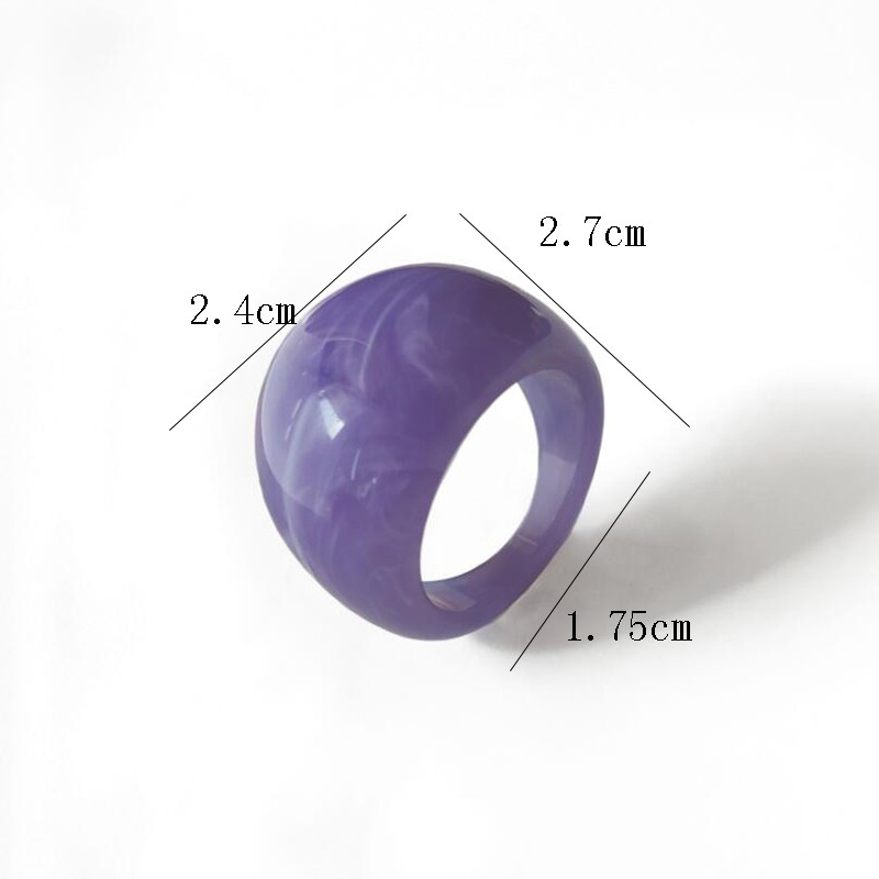 1 nhẫn hình học đơn giản cổ điển không đều nhau bằng nhựa acrylic thiết kế ấn tượng