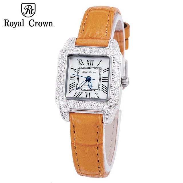 Đồng hồ nữ chính hãng Royal Crown 6104 dây da trắng