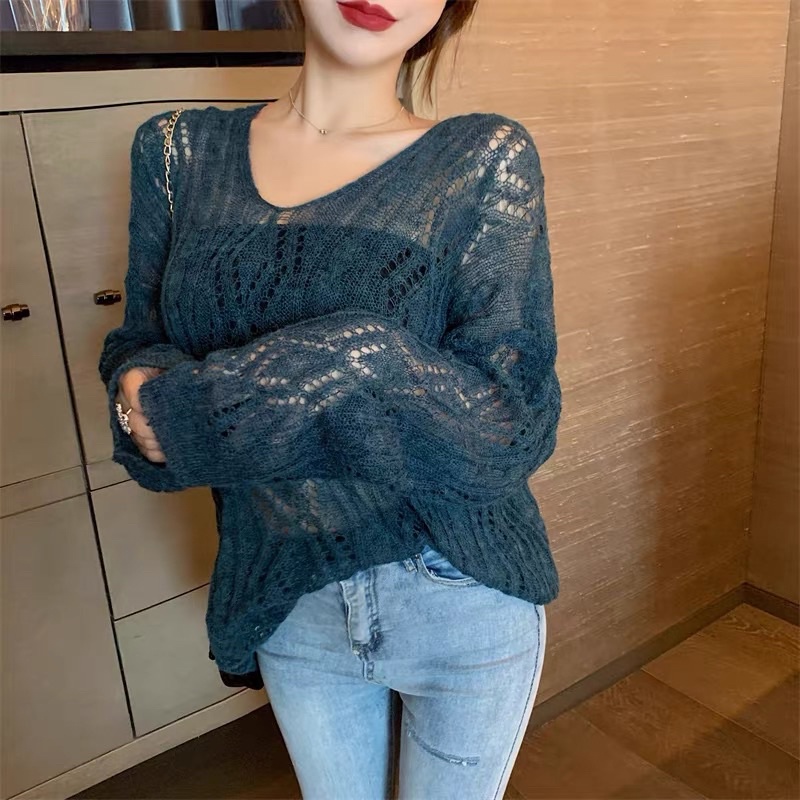 ( Blink.SEXY ) Áo len xuyên thấu SEXY choàng bên ngoài | BigBuy360 - bigbuy360.vn