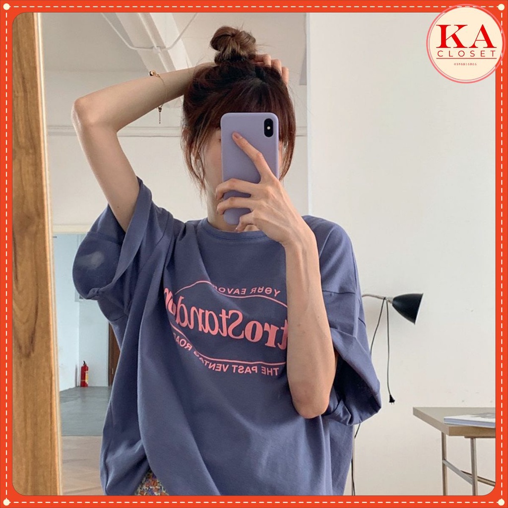 Áo thun xanh Betro KA chất thun cotton dầy dặn cầm nặng tay, màu xanh, from thụng tay lỡ