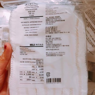 Bông tẩy trang Muji Nhật