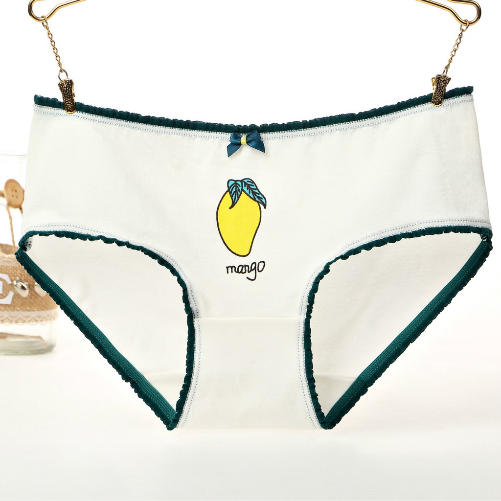 Quần Lót Cotton Nữ In Họa Tiết Trái cây, Kẻ Phối,... Nhiều Hình Dễ Thương | BigBuy360 - bigbuy360.vn