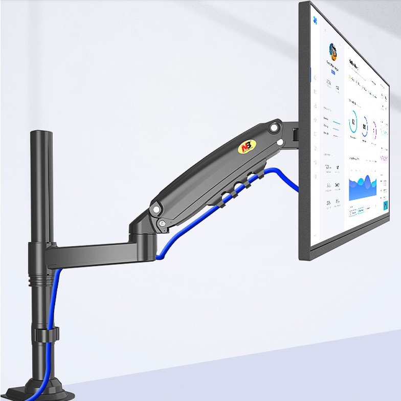 Giá Treo Màn Hình NB H100 cho màn hình 22 đến 35 Inch - Tay Treo Màn Hình Máy Tính Gắn Bàn Xoay 360 Độ