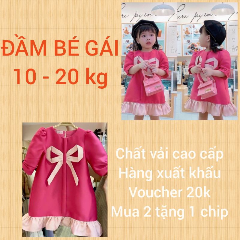 Đầm váy bé gái haivanco chất taffta cho bé từ 10 đến 20 kg mềm mại và thoáng mát đi học đi chơi đều đẹp