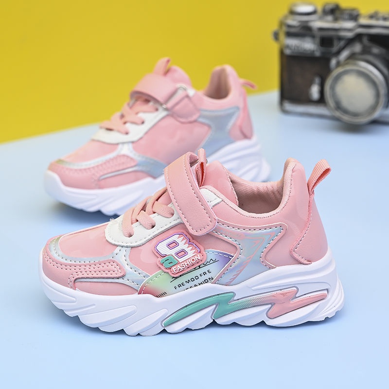 Giày thể thao màu hồng/đen Size 27-38 cho bé 3-10 tuổi