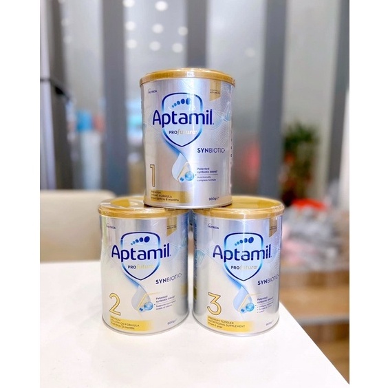 Sữa Bột Aptamil Profutura Úc Bạc 900gr số 1,2,3 Mẫu Mới Tăng Cân Phát Triển Toàn Diện