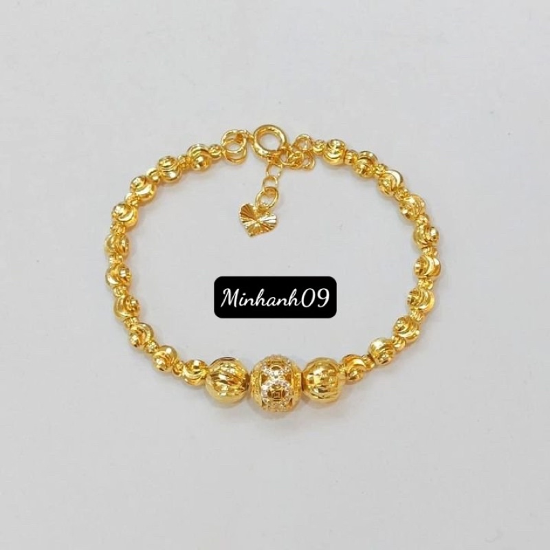 Lắc Tay bi cho nữ , Vòng tay xi mạ cao cấp- Minhanh09