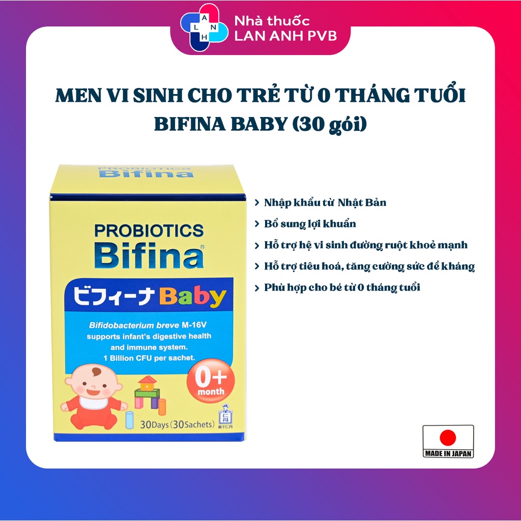 Bifina Baby (Hàng nhập khẩu) - Men vi sinh từ Nhật Bản cho trẻ nhỏ.