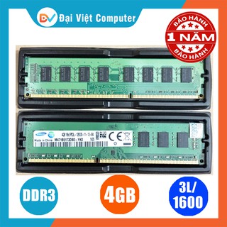 Ram máy tính để bàn 4gb ddr3l bus 1600 mhz - ram pc micron / hynix / samsung/ .....