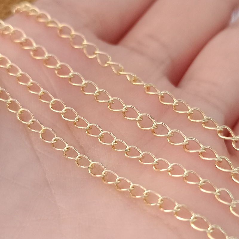 Xích tăng đơ phụ kiện vòng bán bịch 10đoạn size 0.3cm dài 3,4,7cm