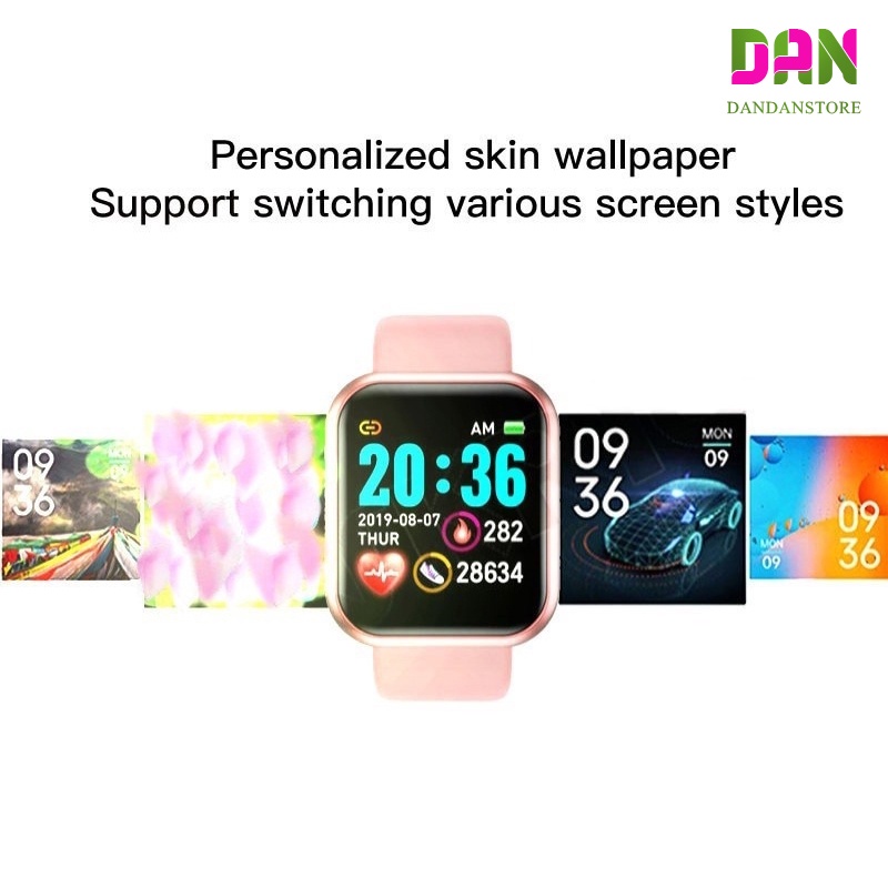 Đồng Hồ Thông Minh Y68 Kết Nối Điện Thoại,Bluetooth Chống Thấm Nước Kiểu Dáng Thể Thao Cho IPhone Xiaomi,Thay Được Hình Nền , Nhận Thông Báo Cuộc Gọi, Tin Nhắn