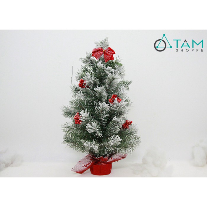 [PK Y HÌNH] Cây thông Noel nhỏ để bàn phủ tuyết 65cm số 03 TN