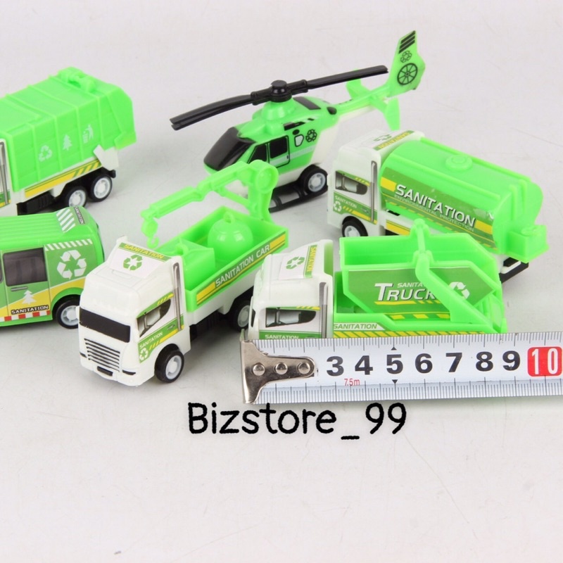 Đồ chơi bộ hộp sét 6 món ô tô máy bay chạy cót xin xò cho bé