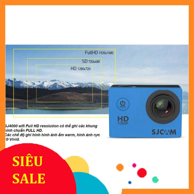 [SiêuRẻ] Camera hành trình, camera hành động SJCAM SJ4000 wifi 2 inch, chất lượng full HD bảo hành 12 tháng, đổi trả 1