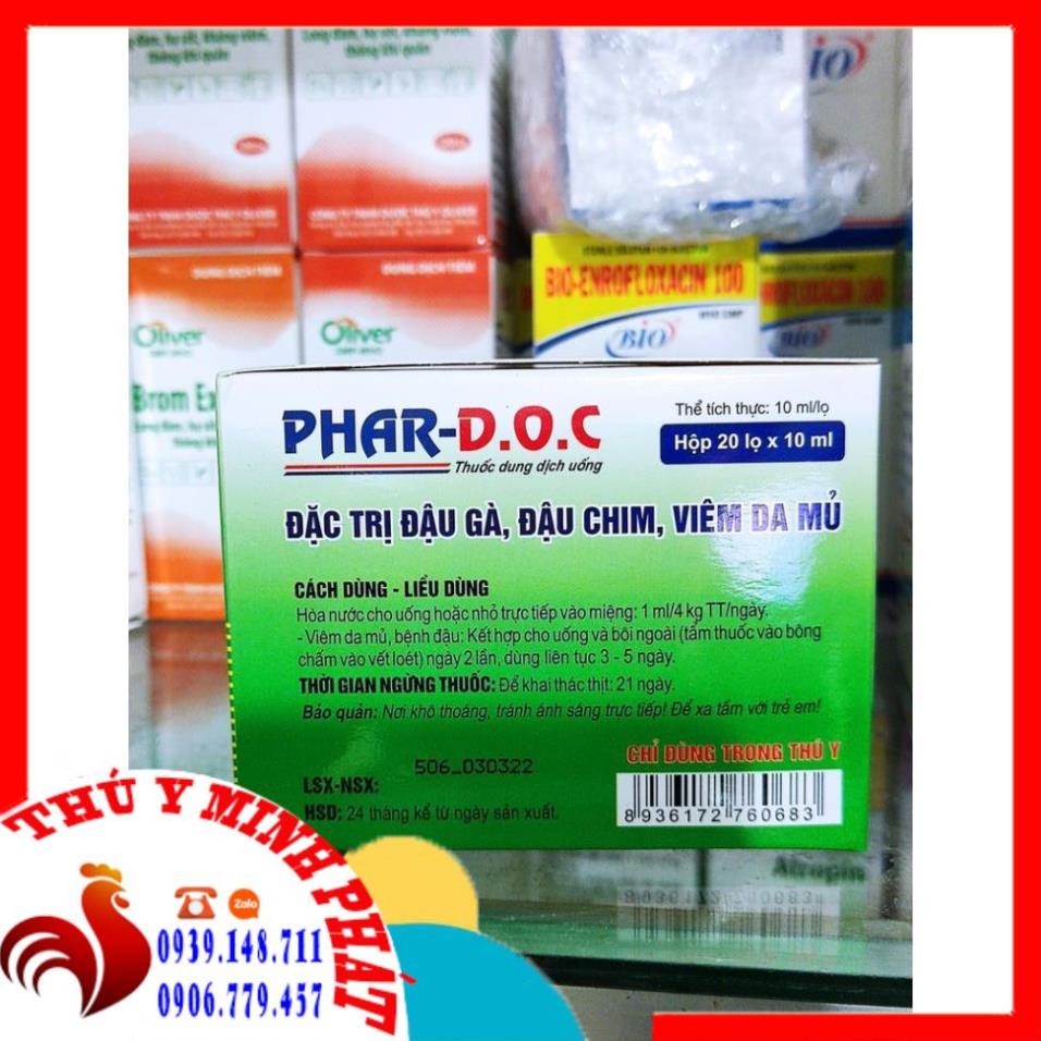 Đậu gà DOC lọ 10ml Phar D.O.C . 1 chai phar DOC 10ml đậu gà