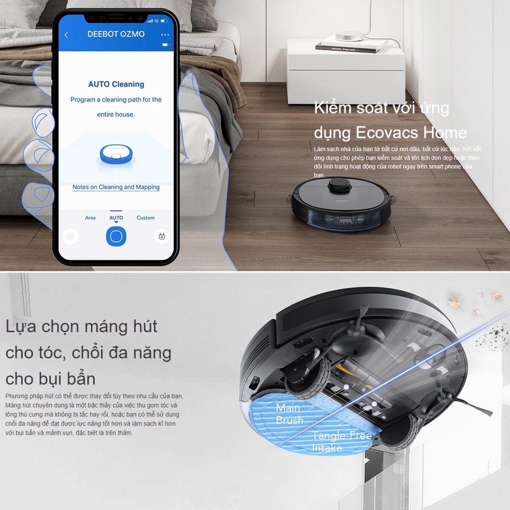 Robot hút bụi lau nhà ECOVACS OZMO 950 (BẢN QUỐC TẾ)