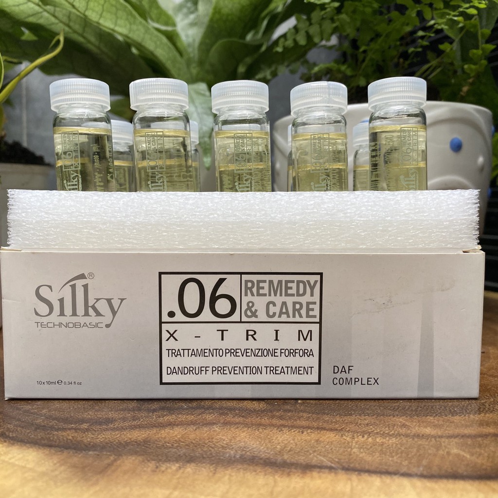 Tinh dầu hạn chế gàu nấm tóc và da Silky X-trim Dandruff Prevention Treatment 10mlx10