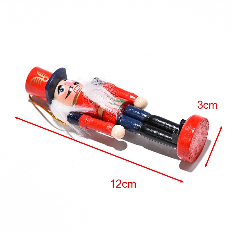 6 cái bằng gỗ Nutcracker Doll Người lính thu nhỏ Bức tượng nhỏ Thủ công mỹ nghệ Con rối Năm mới Đồ trang trí Giáng sinh Trang trí nội thất