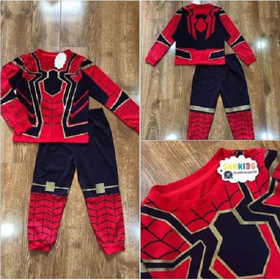 Quần áo người nhện Spiderman Size tới 40kg tặng thêm mặt nạ Người nhện