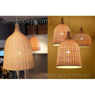 Đèn tre đèn lồng tre đèn mây tre đan size 29*42cm