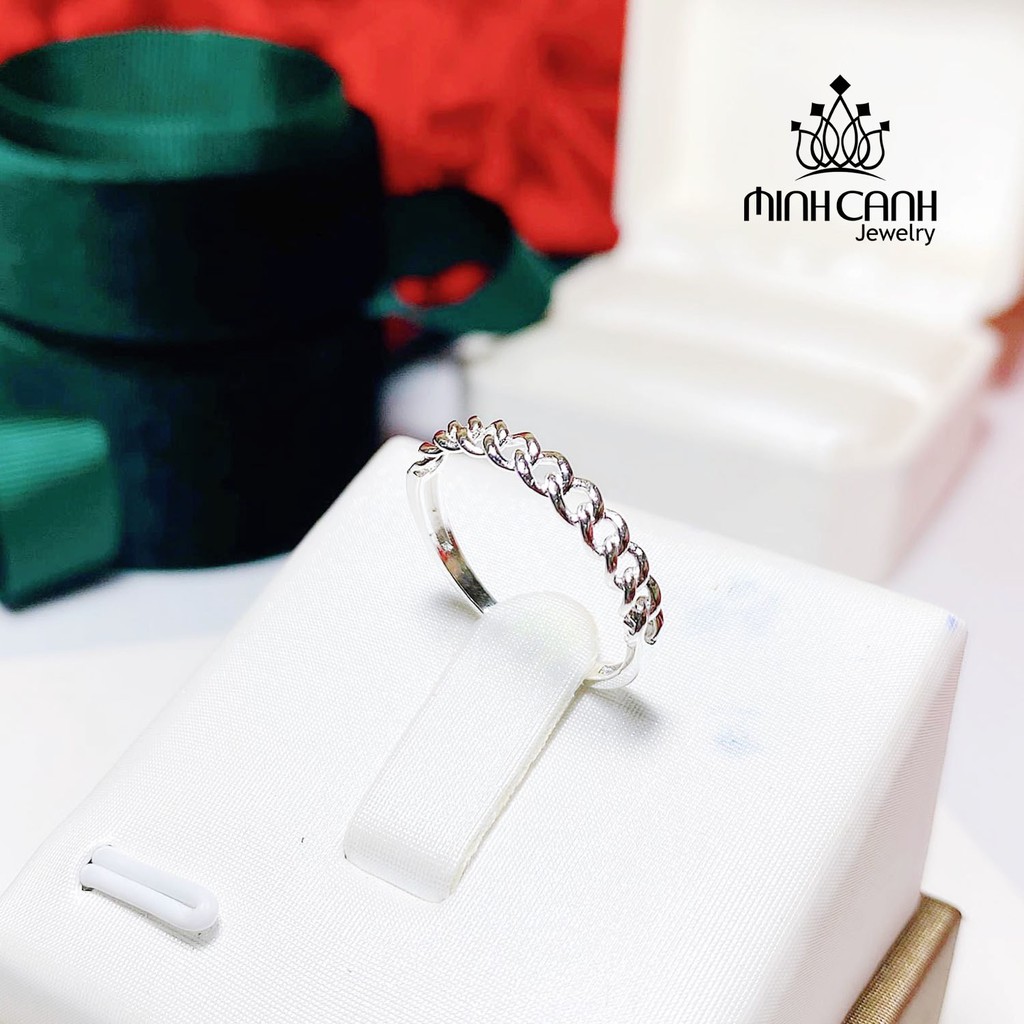 Nhẫn Bạc Nửa Vòng Xích Cá Tính - Minh Canh Jewelry