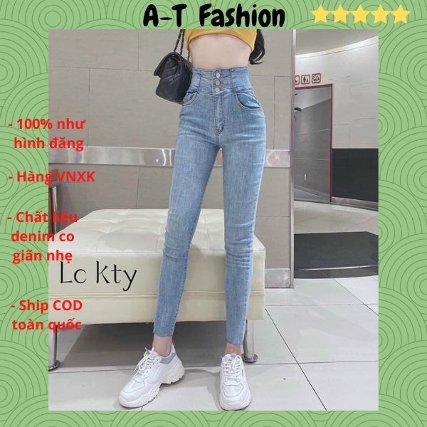 Quần Jean Nữ Lưng Cao ❤️FREESHIP❤️ Quần Bò Nữ Mẫu Mới Form Ôm Chuẩn Body Thời Trang Chuẩn Hàng Shop A-T Fashion - QJNU49