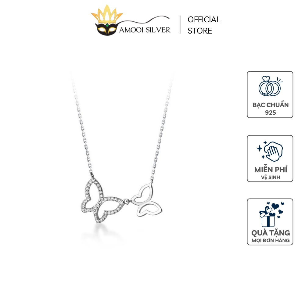 Dây chuyền bạc S925 đôi bướm - Amooi Silver AD170