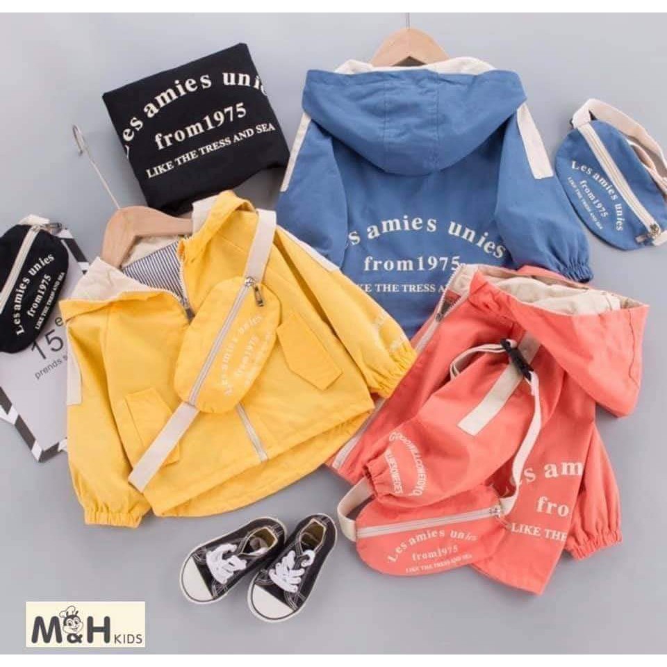 🍧🍧🍧 Áo Khoát mỏng nhẹ 2 lớp, kèm túi cho chàng trai cá tính