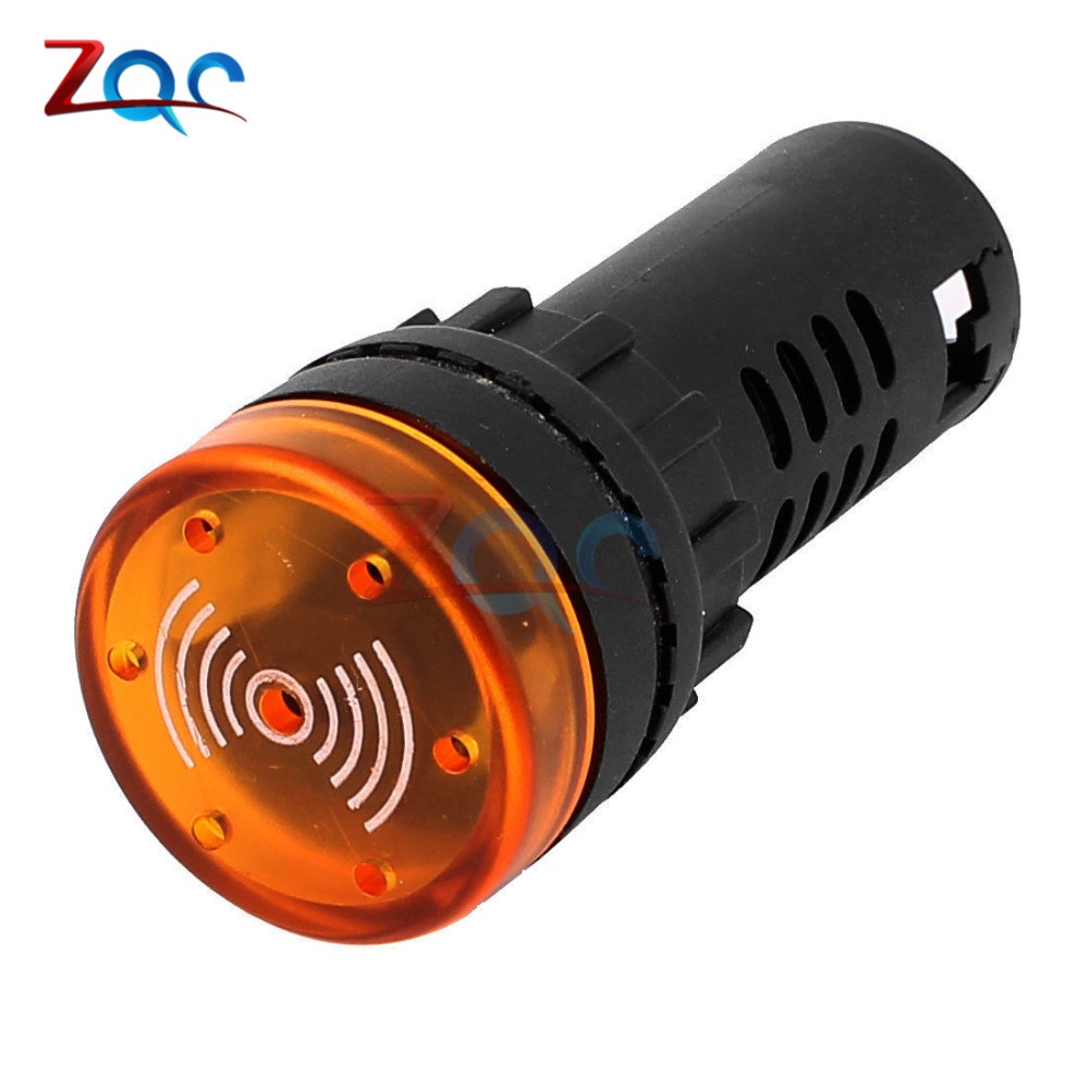 Còi Báo Hiệu Đèn LED AD16-22SM DC 12V 24V AC 110V 220V