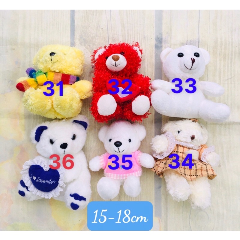 Gấu bông teddy size 15-28cm( chọn mẫu)