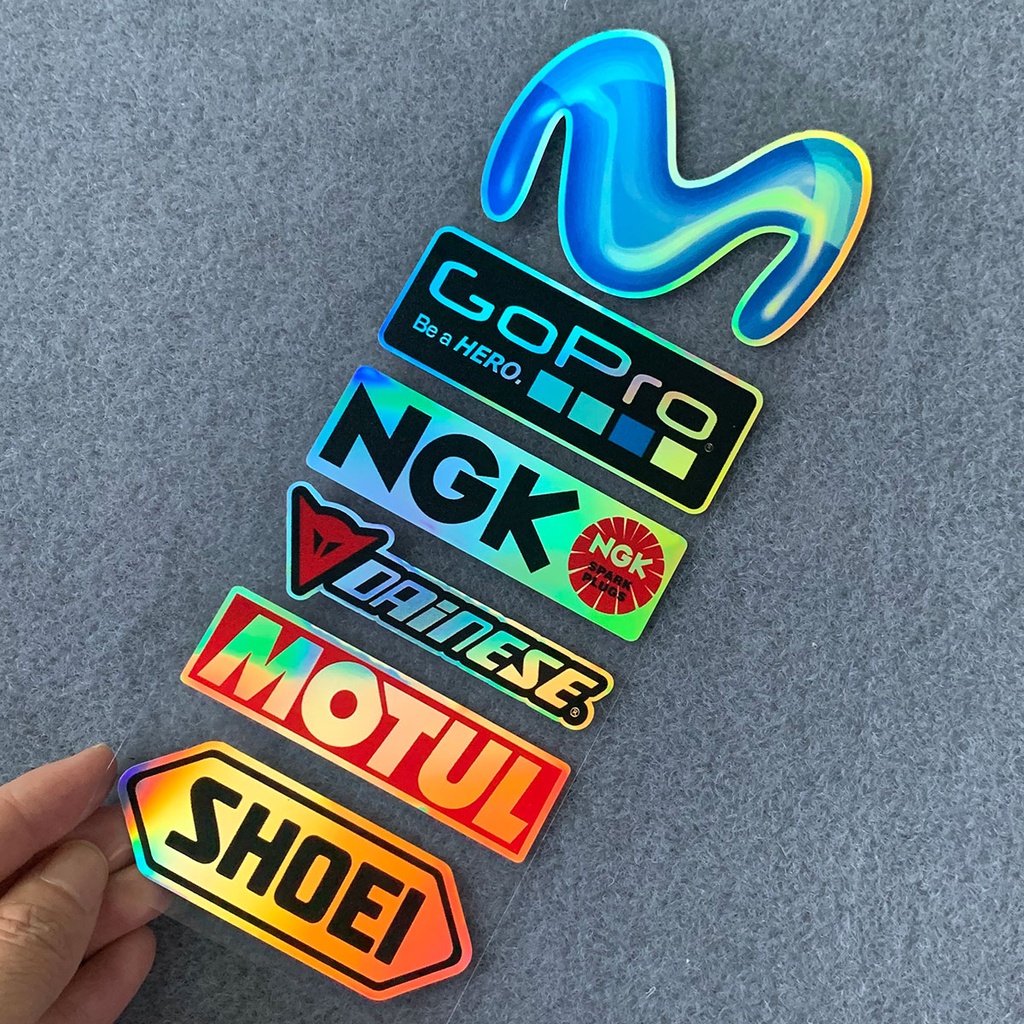 Miếng Dán Trang Trí Mũ Bảo Hiểm Hình Ngk Movistar Độc Đáo