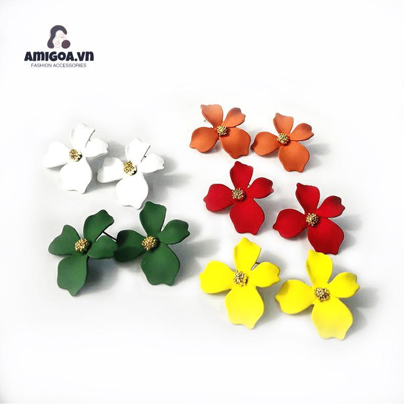 Bông Tai Dáng Dài Hình Bông Hoa Thời Trang Dành Cho Nữ