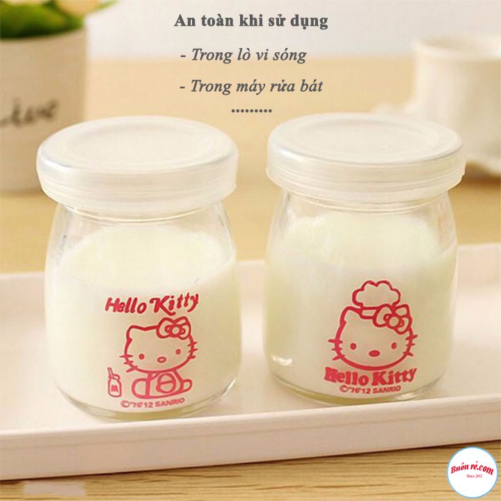 Hũ Thủy Tinh Làm Sữa Chua Có Nắp In Hình Dễ Thương 100ml br00310 | BigBuy360 - bigbuy360.vn