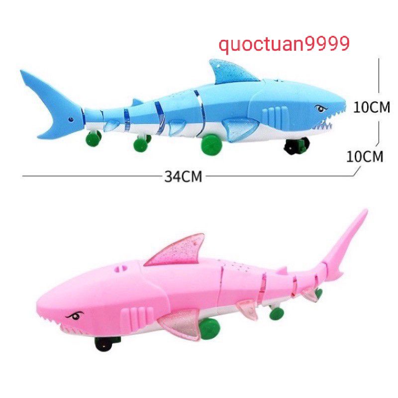 Đồ chơi con cá mập bò phát nhạc và đèn cho trẻ em