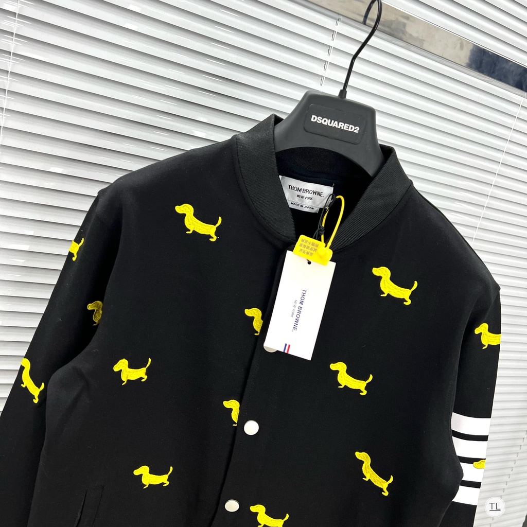 Áo Bomber Họa Tiết Phối 3 Sọc Tay STICKER Siêu Đẹp, Nỉ Dạ Thêu Phối Trẻ Trung Năng Động