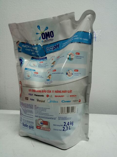 Túi nước giặt Omo Matic 2,7kg/2,4kg cho máy giặt cửa trên